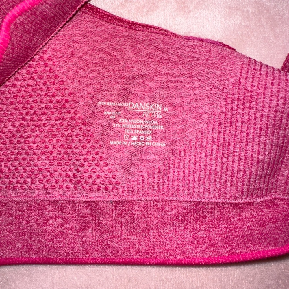 Danskin 2-Pack Seamless Racerback Sports Bras Blue & Pink Activewear Set, Size M - Picture 12 of 12